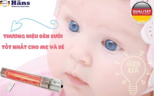 đèn sưởi hồng ngoại có an toàn không, khi dùng cho bé