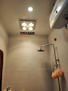 phòng tắm bao nhiêu m2 thì nên dùng đèn sưởi âm trần