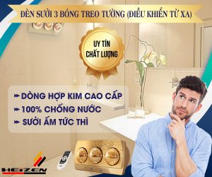 Đèn sưởi treo tường Heizen có phù hợp với phòng tắm nhỏ không?