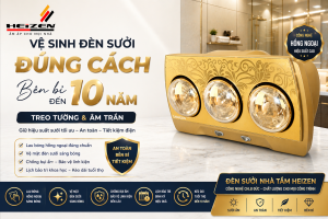 Vệ sinh đèn sưởi nhà tắm đúng cách: Treo tường & âm trần bền đến 10 năm