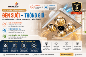 đèn sưởi và thông gió phòng tắm