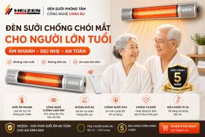 đèn sưởi cho người lớn tuổi