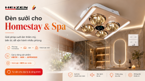 đèn sưởi cho homestay spa