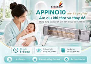 đèn sưởi có làm khô da trẻ sơ sinh không