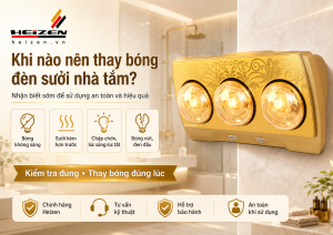 khi nào nên thay bóng đèn sưởi nhà tắm