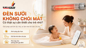 đèn sưởi không chói mắt cho trẻ nhỏ