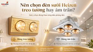 đèn sưởi Heizen treo tường hay âm trần