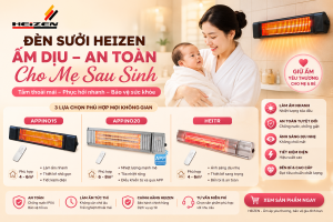 đèn sưởi cho mẹ sau sinh
