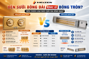 đèn sưởi bóng dài khác gì bóng tròn