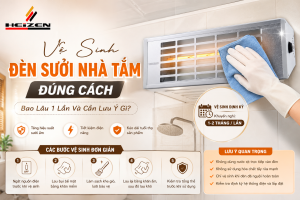 Vệ Sinh Đèn Sưởi Nhà Tắm Đúng Cách: Bao Lâu 1 Lần Và Cần Lưu Ý Gì?